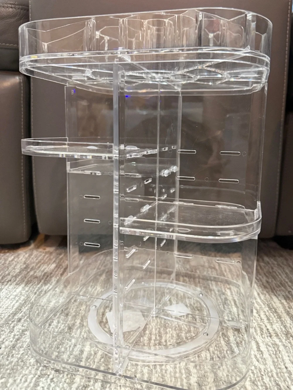 Bono Acrylic Rotating Makeup and Accessory Organizer - Transparent